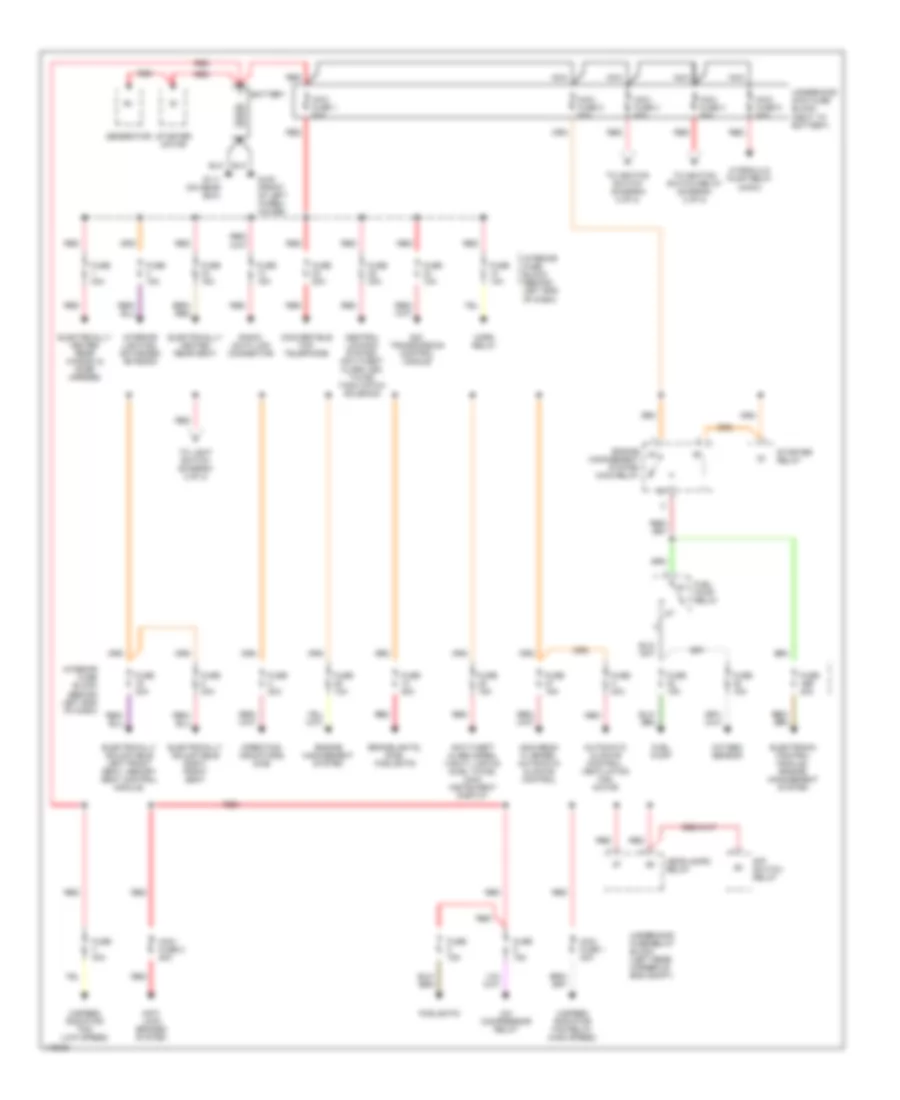 Power Distribution Wiring Diagram 1 of 2 for Saab 9 3 SE 2001