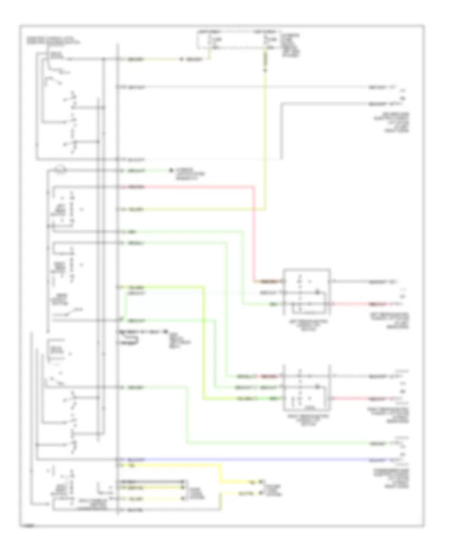 Power Window Wiring Diagram Except Convertible for Saab 9 3 SE 2001