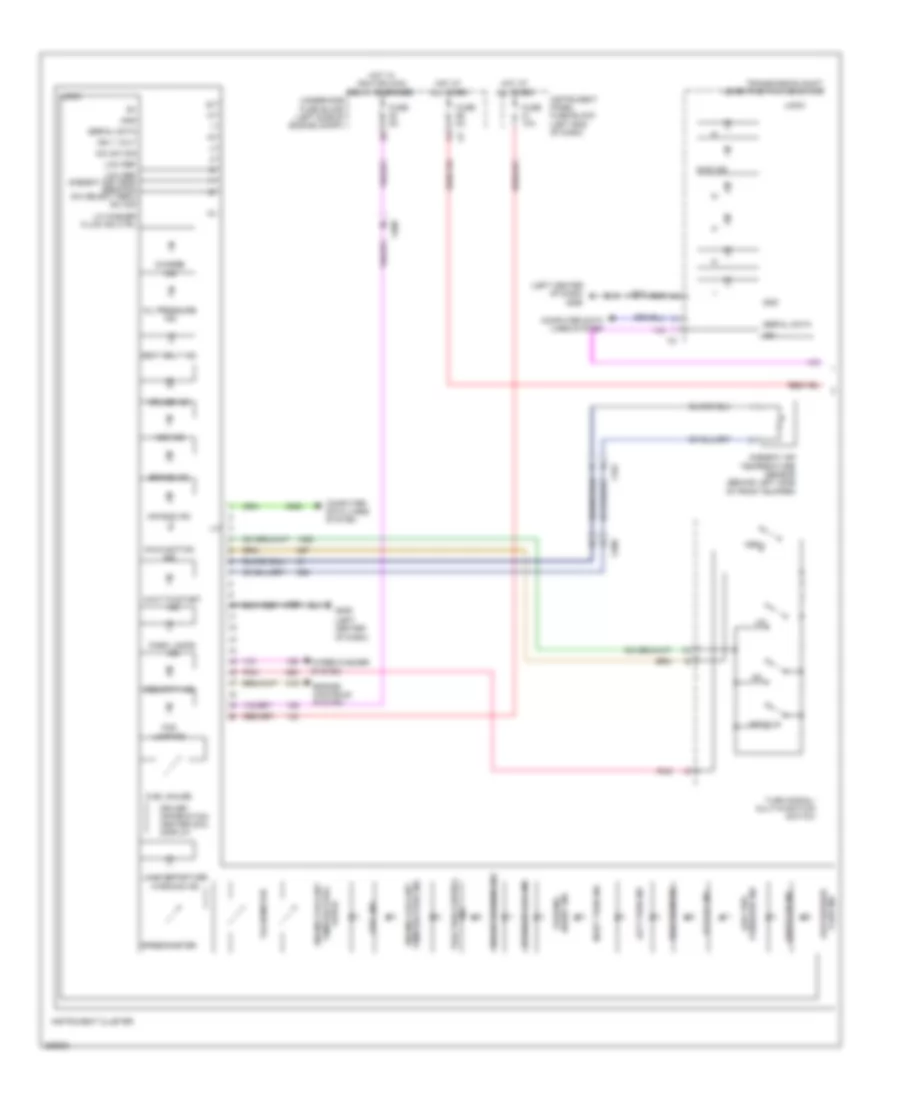Instrument Cluster Wiring Diagram (1 of 2) for Saab 9-5 Aero 2011