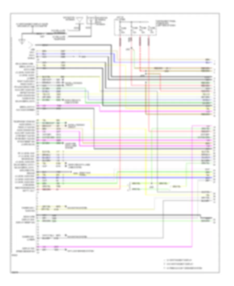 Navigation Wiring Diagram, without Surround Amplifier (1 of 6) for Saab 9-5 Aero 2011