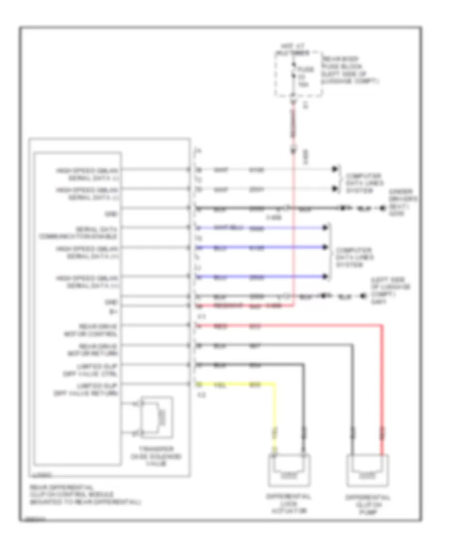 Rear Differential Lock Wiring Diagram for Saab 9-5 Turbo4 2011