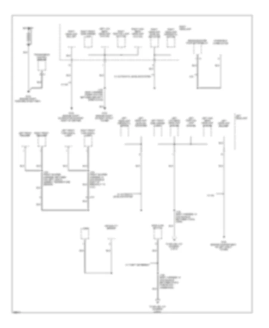 Ground Distribution Wiring Diagram 1 of 8 for Saab 9 5 Turbo4 2011
