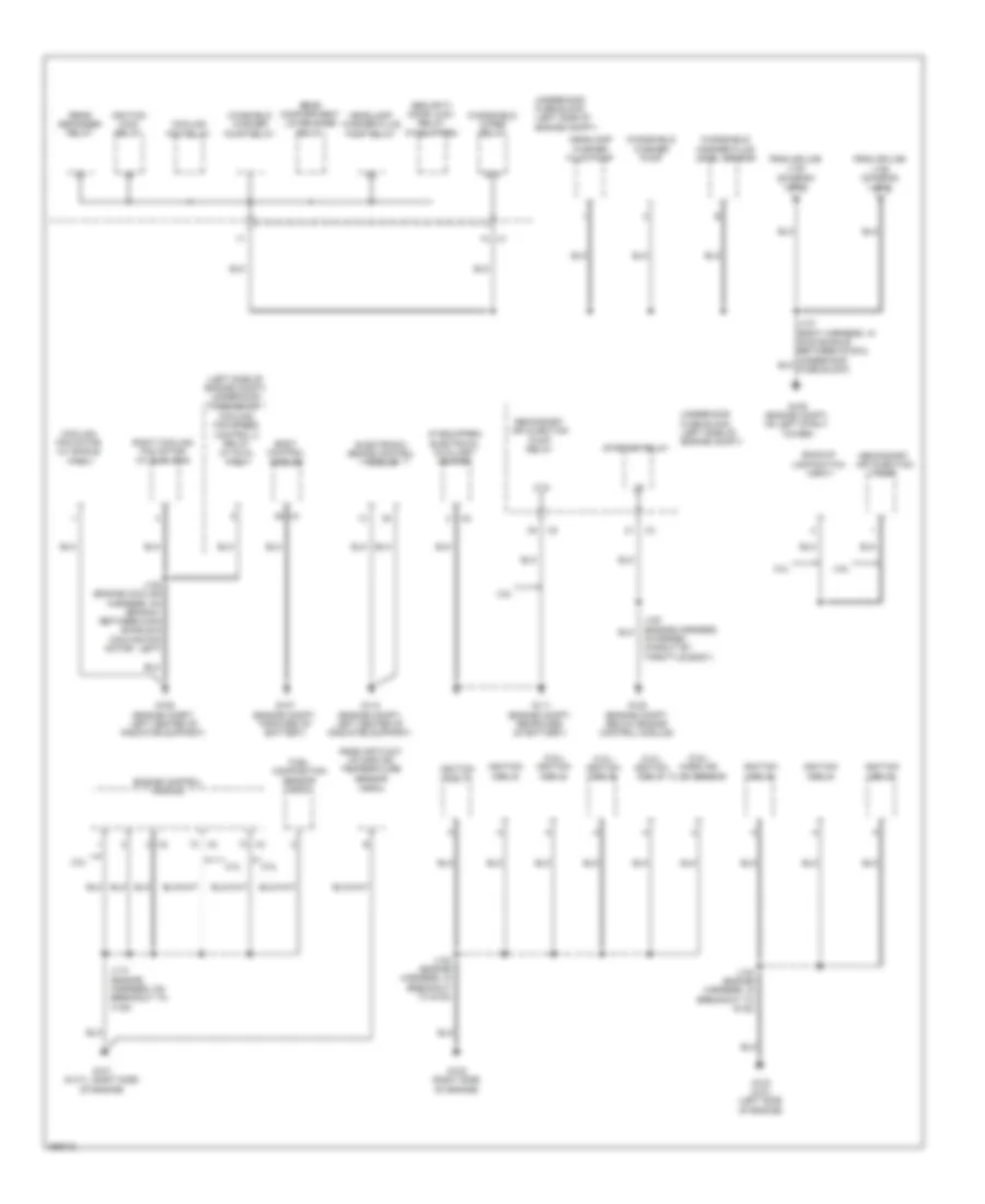 Ground Distribution Wiring Diagram (2 of 8) for Saab 9-5 Turbo4 2011