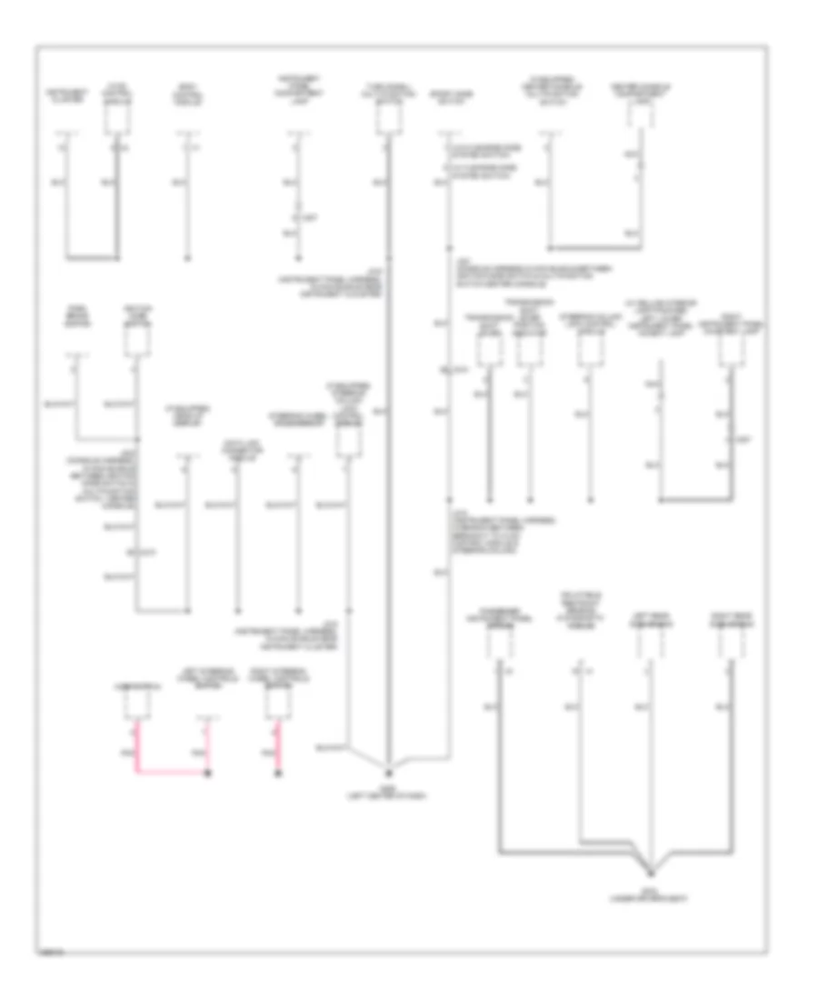 Ground Distribution Wiring Diagram (5 of 8) for Saab 9-5 Turbo4 2011