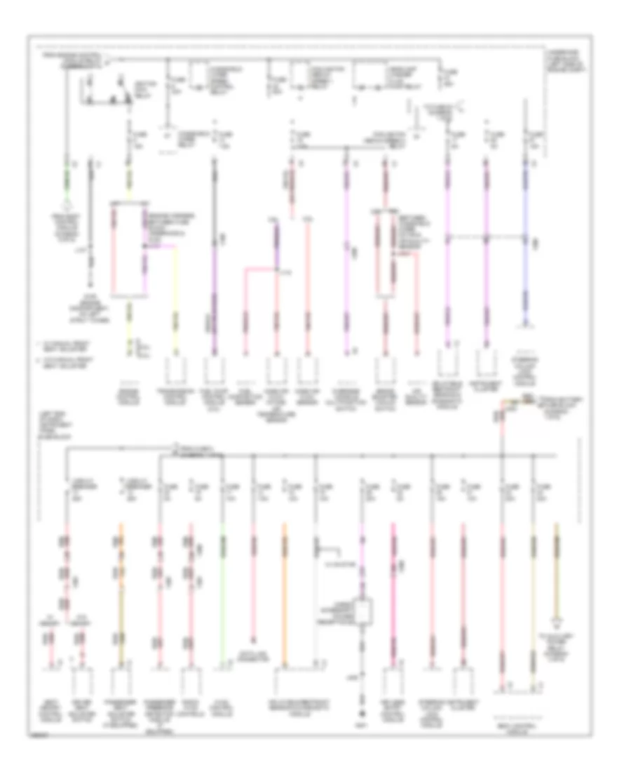 Power Distribution Wiring Diagram (2 of 6) for Saab 9-5 Turbo4 2011