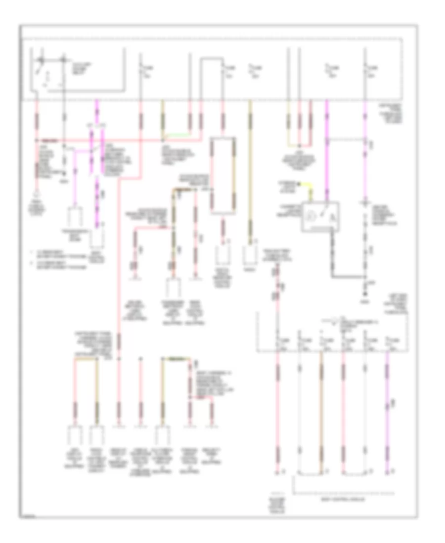 Power Distribution Wiring Diagram (4 of 6) for Saab 9-5 Turbo4 2011