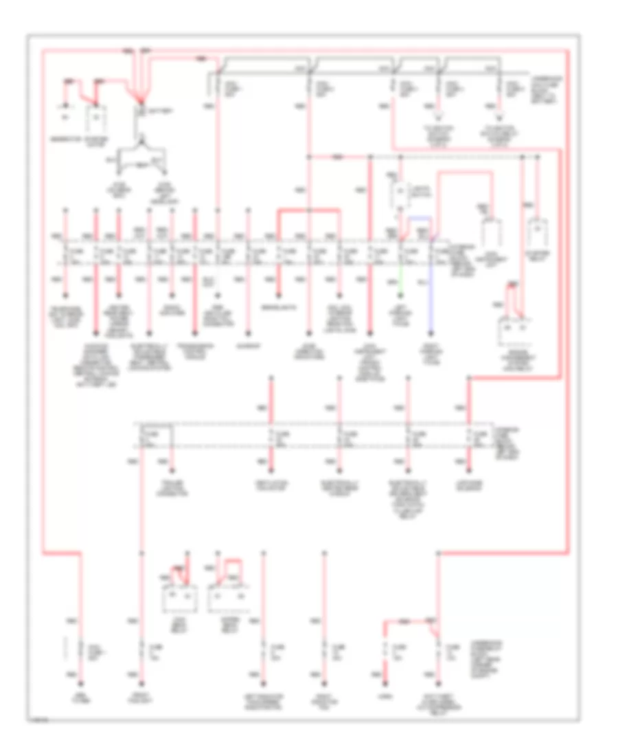 Power Distribution Wiring Diagram 1 of 2 for Saab 9 5 SE 2001