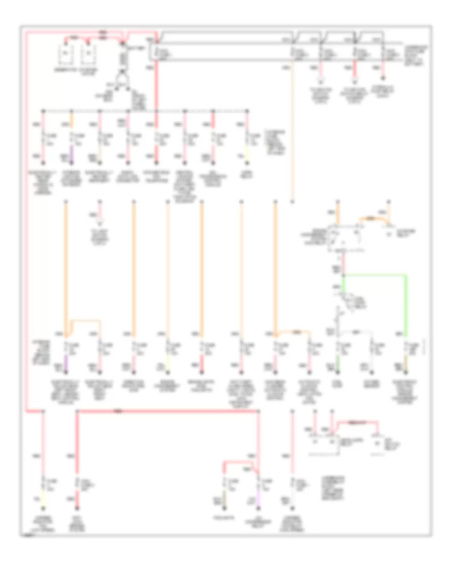 Power Distribution Wiring Diagram 1 of 2 for Saab 9 3 SE 2002