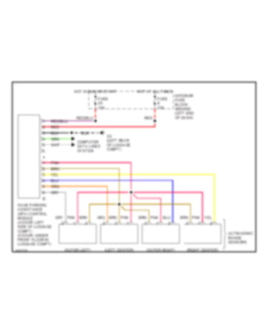 Parking Assistant Wiring Diagram for Saab 9 5 Aero 2002