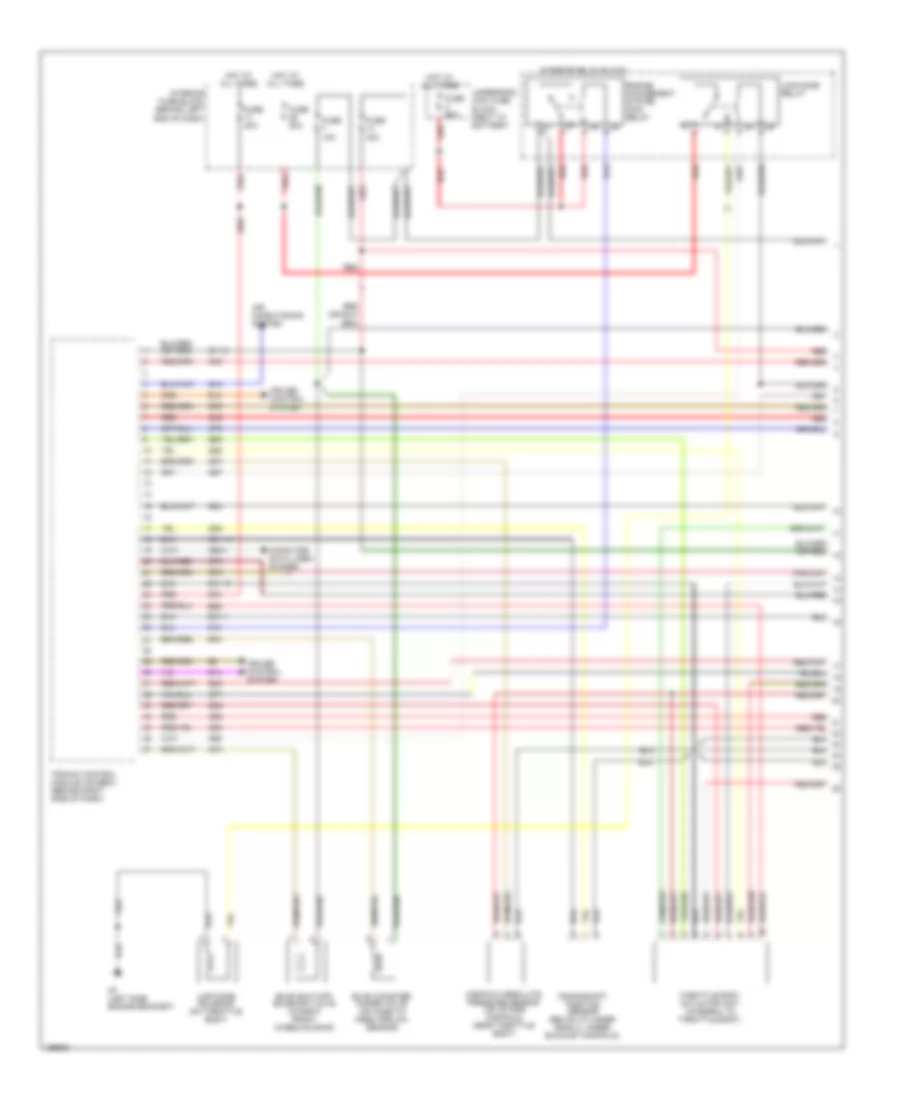 3.0L Turbo, Engine Performance Wiring Diagram (1 of 3) for Saab 9-5 Linear 2002