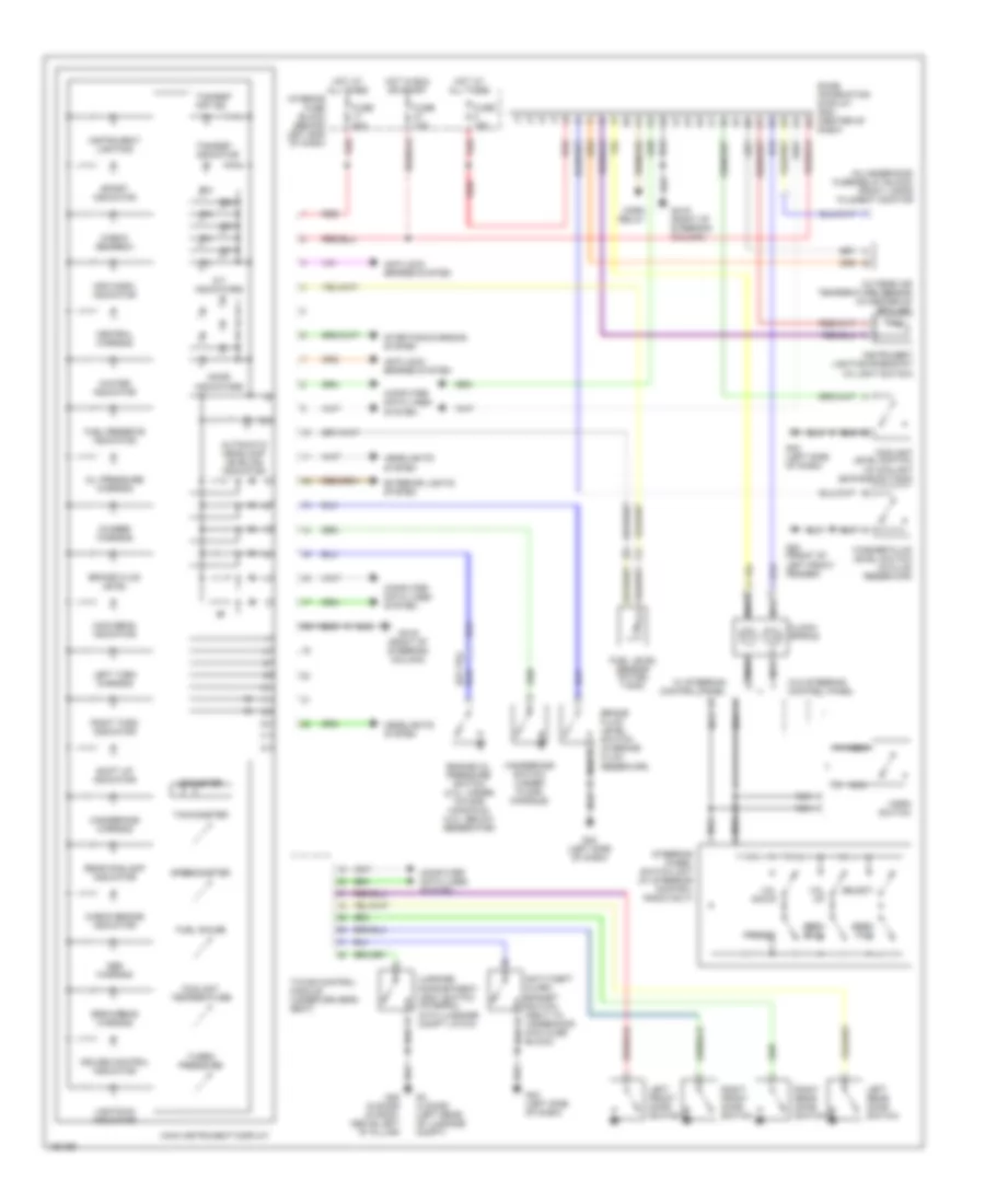 Instrument Cluster Wiring Diagram for Saab 9-5 Linear 2002
