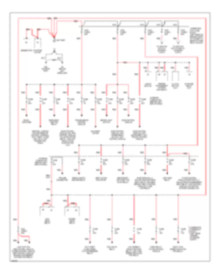 Power Distribution Wiring Diagram 1 of 2 for Saab 9 5 Linear 2002