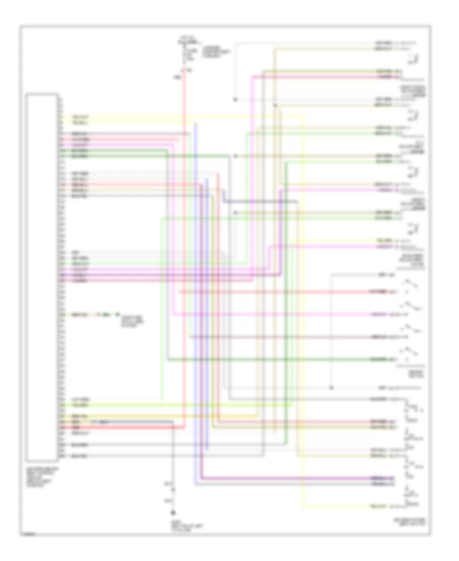 Memory Systems Wiring Diagram, Except Convertible for Saab 9-3 Arc 2003