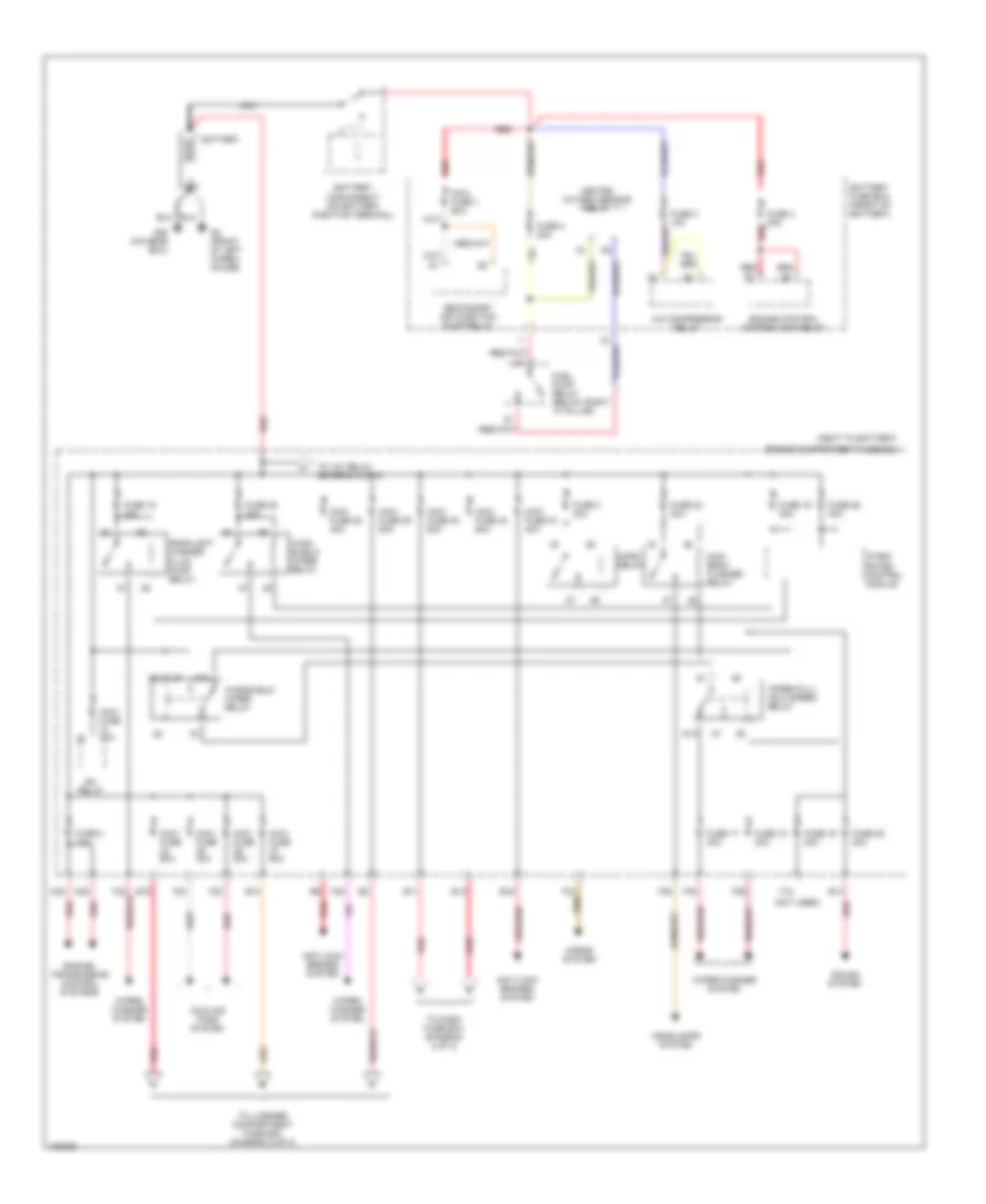 Power Distribution Wiring Diagram, Except Convertible (1 of 3) for Saab 9-3 Arc 2003