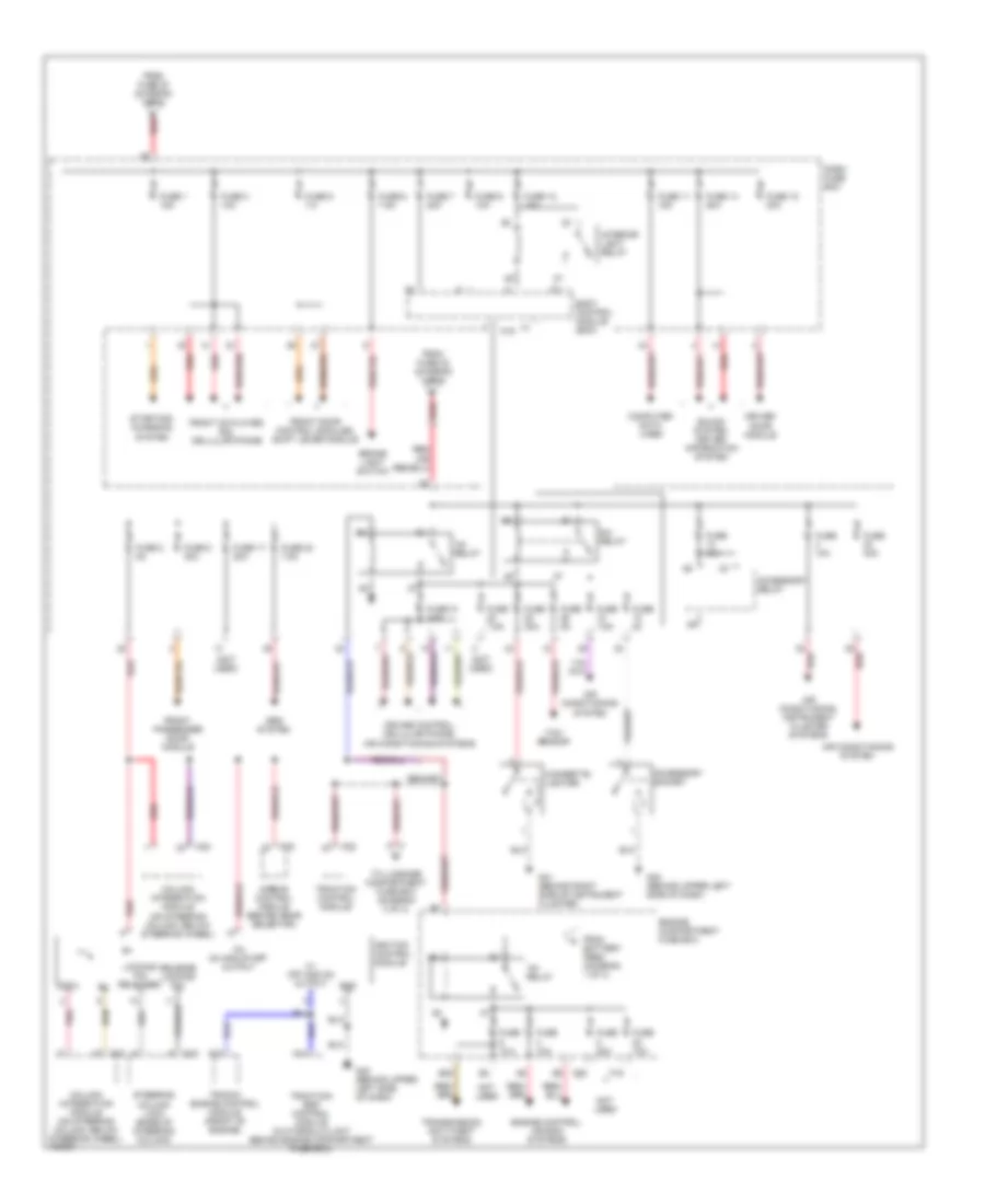 Power Distribution Wiring Diagram, Except Convertible (2 of 3) for Saab 9-3 Arc 2003