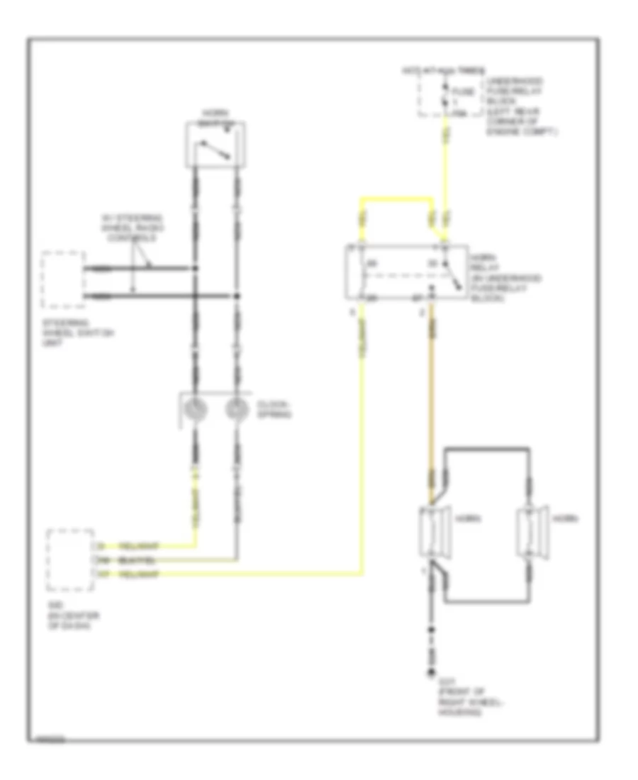 Horn Wiring Diagram Convertible for Saab 9 3 Linear 2003
