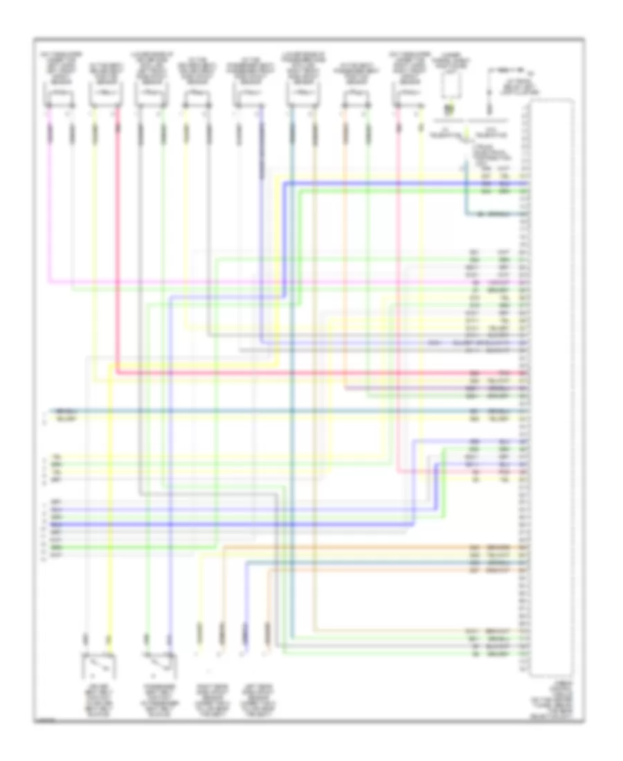 Supplemental Restraints Wiring Diagram, Except Convertible (2 of 2) for Saab 9-3 Linear 2003