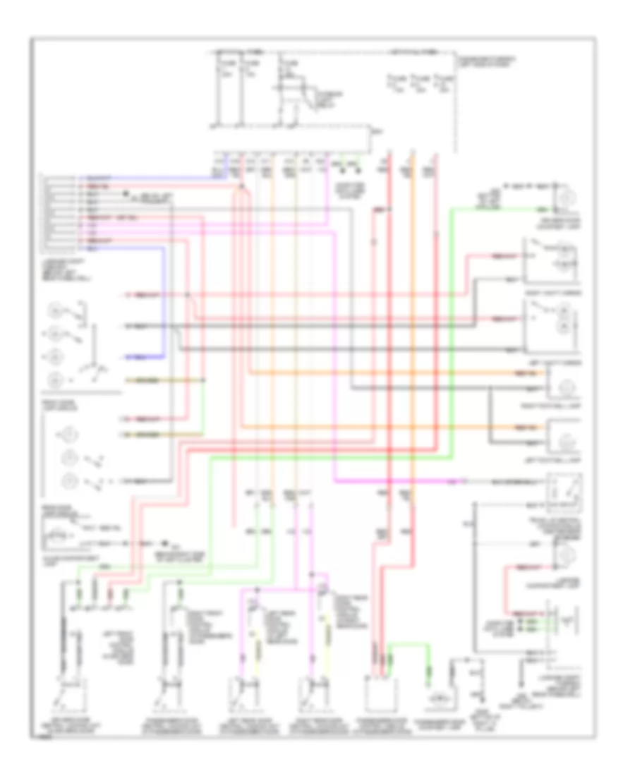 Courtesy Lamps Wiring Diagram Except Convertible for Saab 9 3 SE 2003