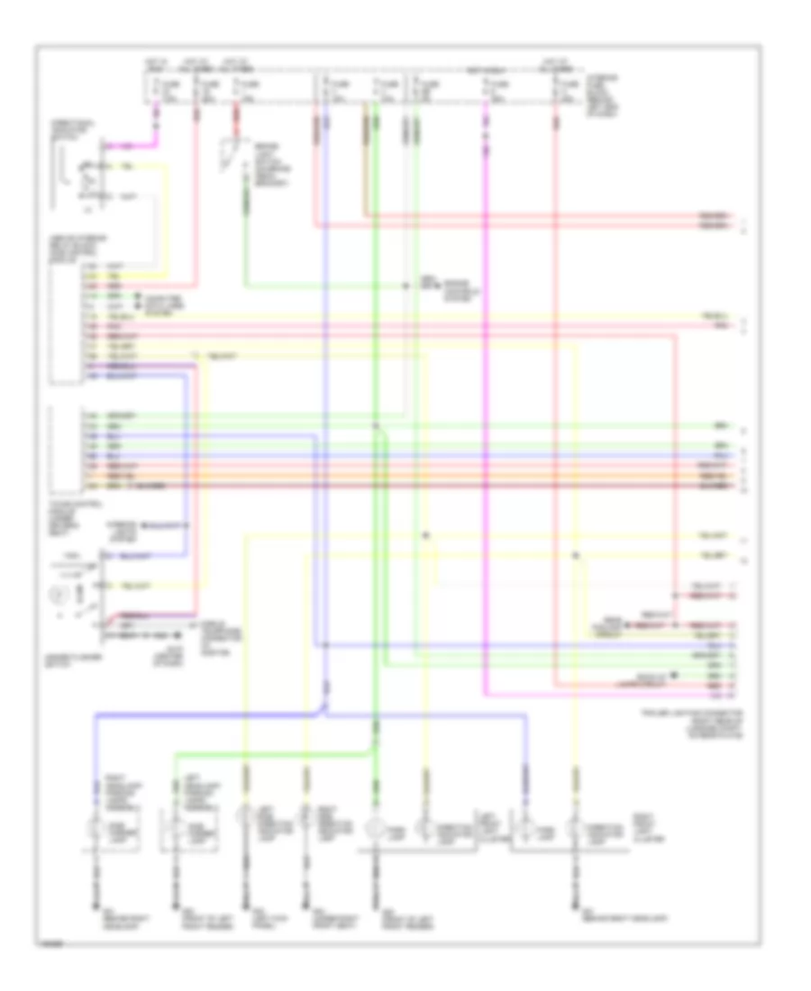 Exterior Lamps Wiring Diagram 4 Door 1 of 2 for Saab 9 5 Aero 2003