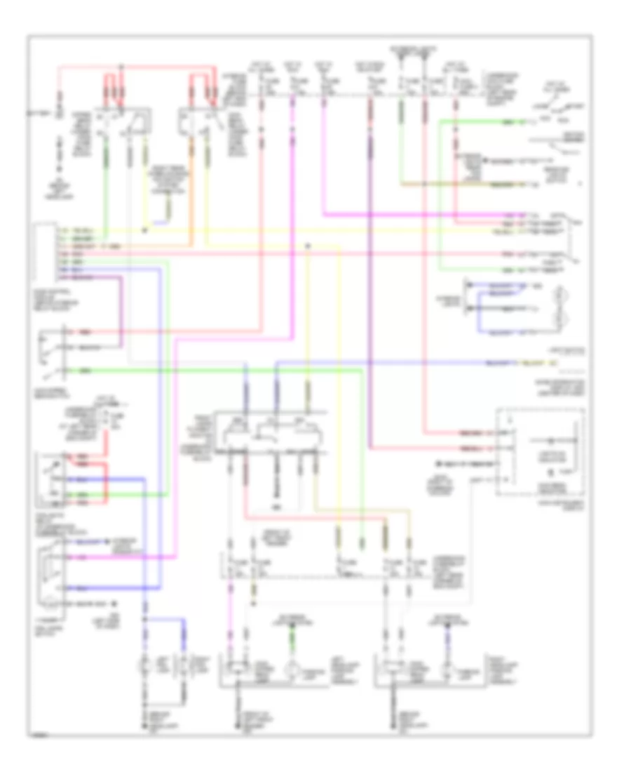 Headlamps  Front Fog Lamps Wiring Diagram, without Xenon Lamps for Saab 9-5 Aero 2003