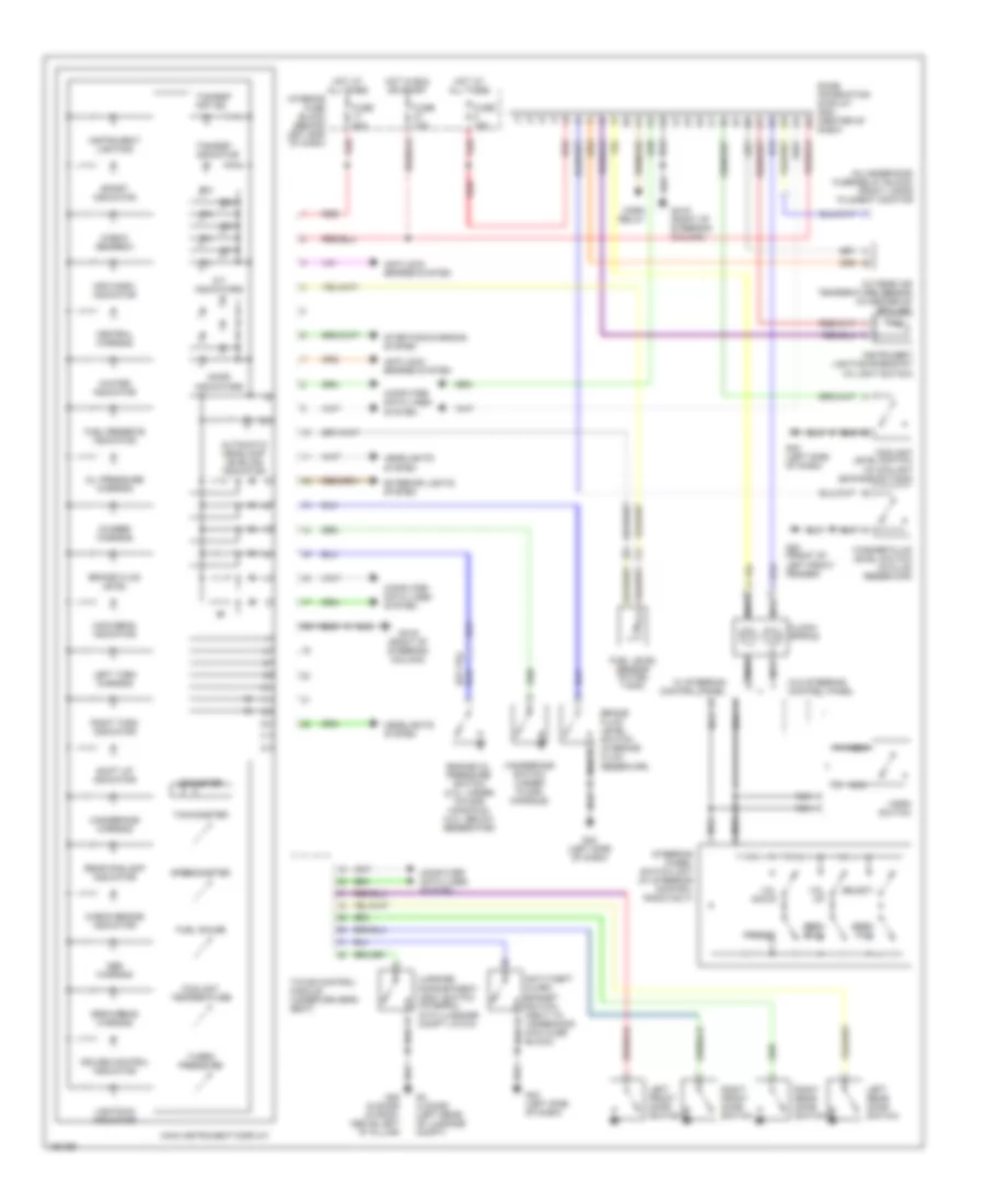 Instrument Cluster Wiring Diagram for Saab 9 5 Aero 2003