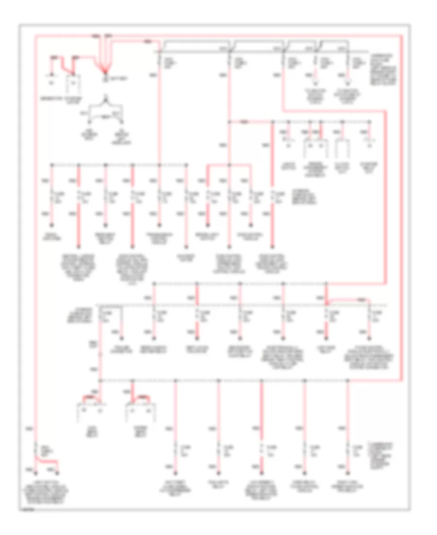 Power Distribution Wiring Diagram 1 of 2 for Saab 9 5 Aero 2003