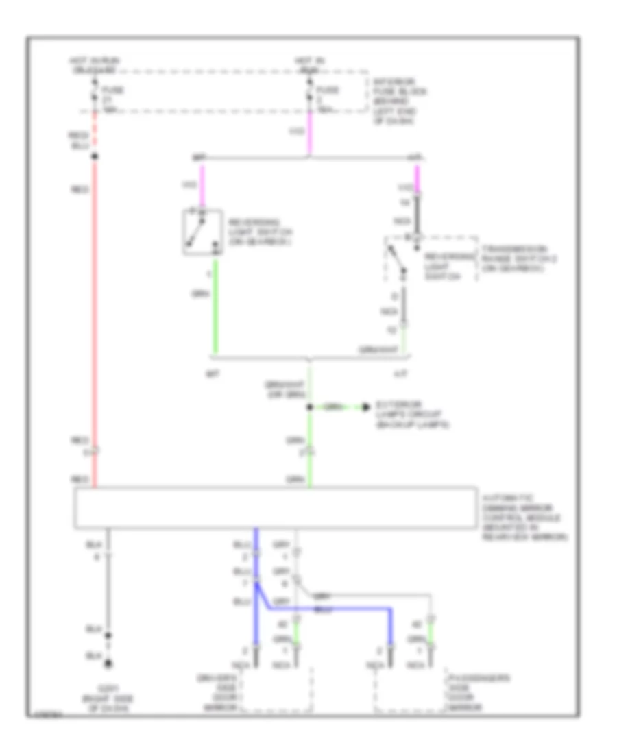 Automatic Day Night Mirror Wiring Diagram for Saab 9 5 Aero 2003