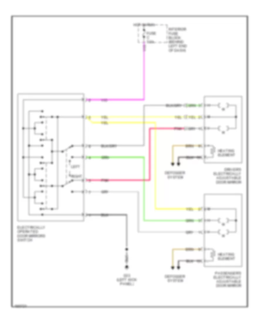 Power Mirror Wiring Diagram for Saab 9 5 Aero 2003