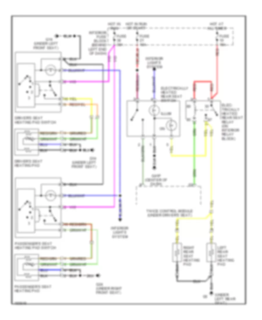 Heated Seats Wiring Diagram for Saab 9 5 Aero 2003