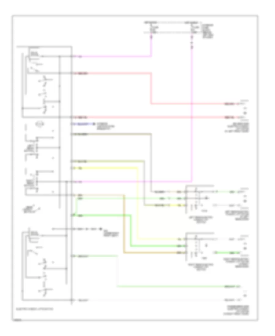 Power Windows Wiring Diagram for Saab 9 5 Aero 2003