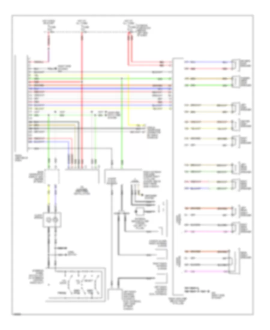 Radio Wiring Diagram, Up Level for Saab 9-5 Aero 2003