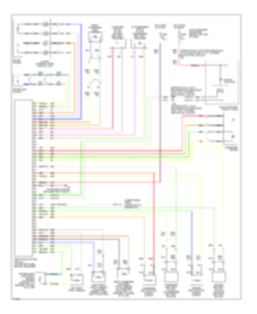 Supplemental Restraints Wiring Diagram for Saab 9-5 Aero 2003