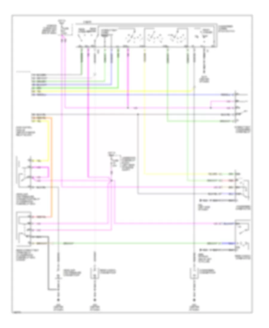 Электросхема стеклоочистителя, дворников и омывателя, без Датчик дождя для Saab 9-5 Linear 2003