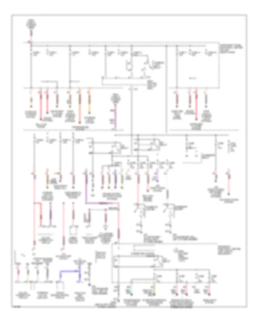 Power Distribution Wiring Diagram (2 of 3) for Saab 9-3 Arc 2004