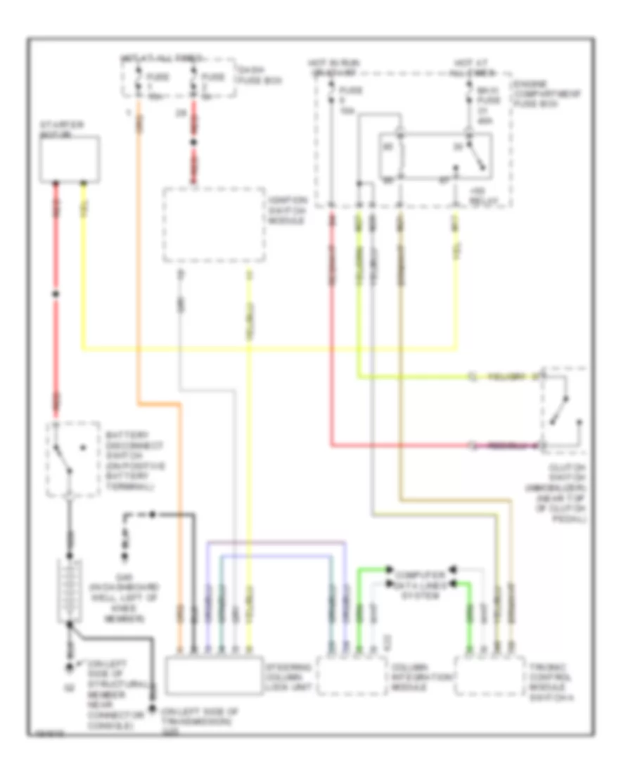 Starting Wiring Diagram M T for Saab 9 3 Arc 2004