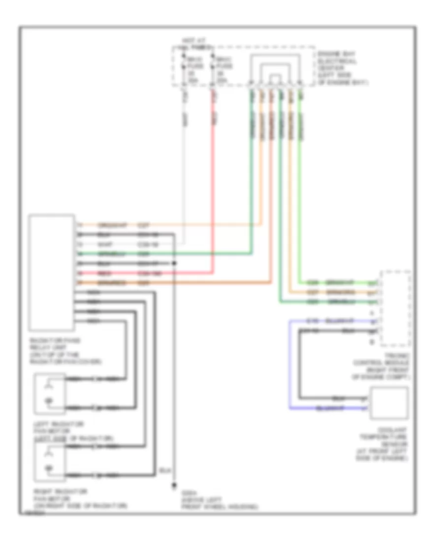 Cooling Fan Wiring Diagram for Saab 9-3 Linear 2004