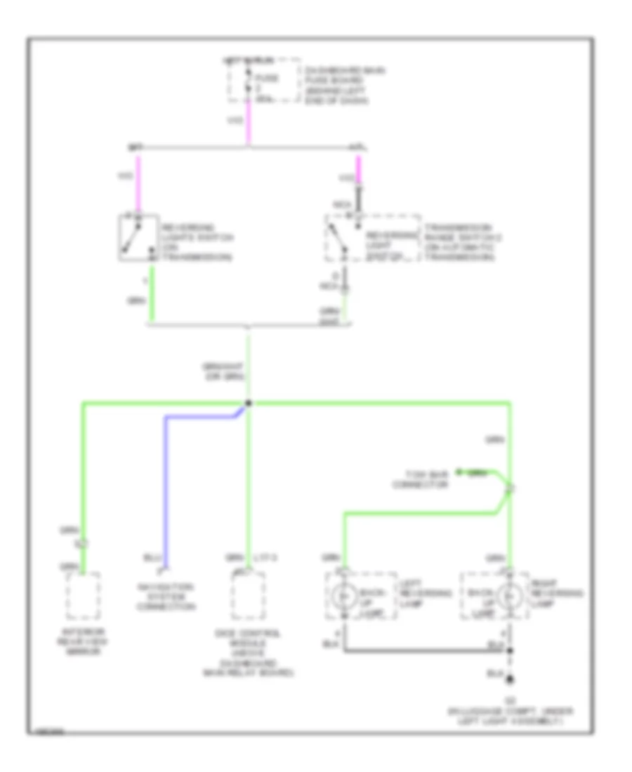 Back up Lamps Wiring Diagram 4 Door for Saab 9 5 Arc 2004