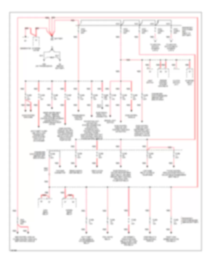 Power Distribution Wiring Diagram 1 of 2 for Saab 9 5 Arc 2004