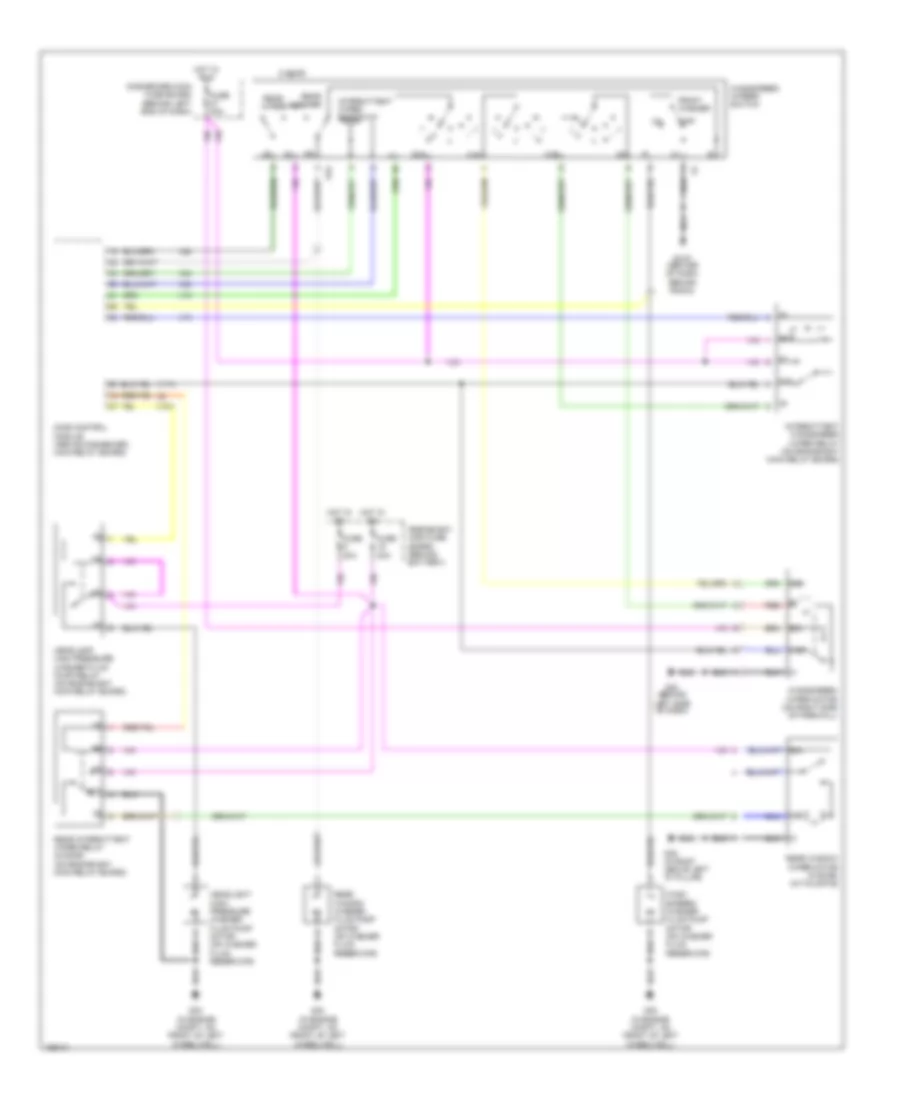 Электросхема стеклоочистителя, дворников и омывателя, без Датчик дождя для Saab 9-5 Arc 2004