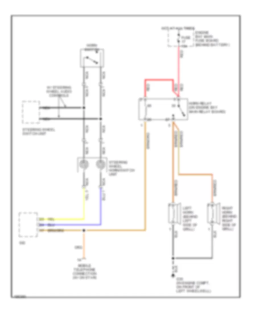 Horn Wiring Diagram for Saab 9-5 Linear 2004