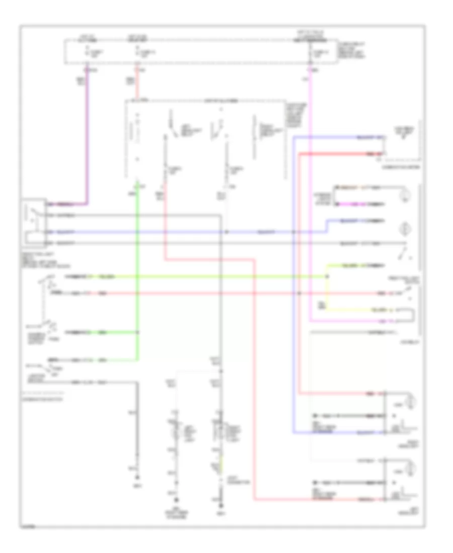 Headlights Wiring Diagram with High Intensity Discharge for Saab 9 2X Aero 2005