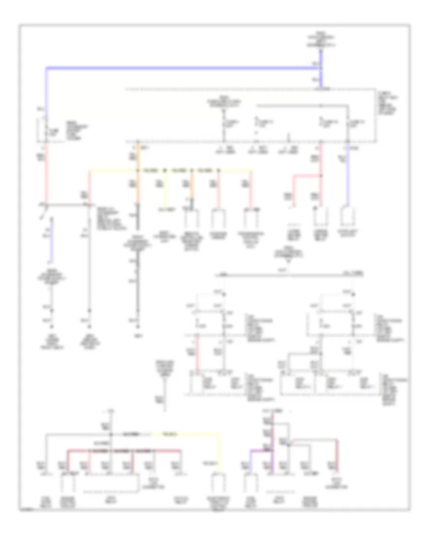 Power Distribution Wiring Diagram (4 of 4) for Saab 9-2X Aero 2005