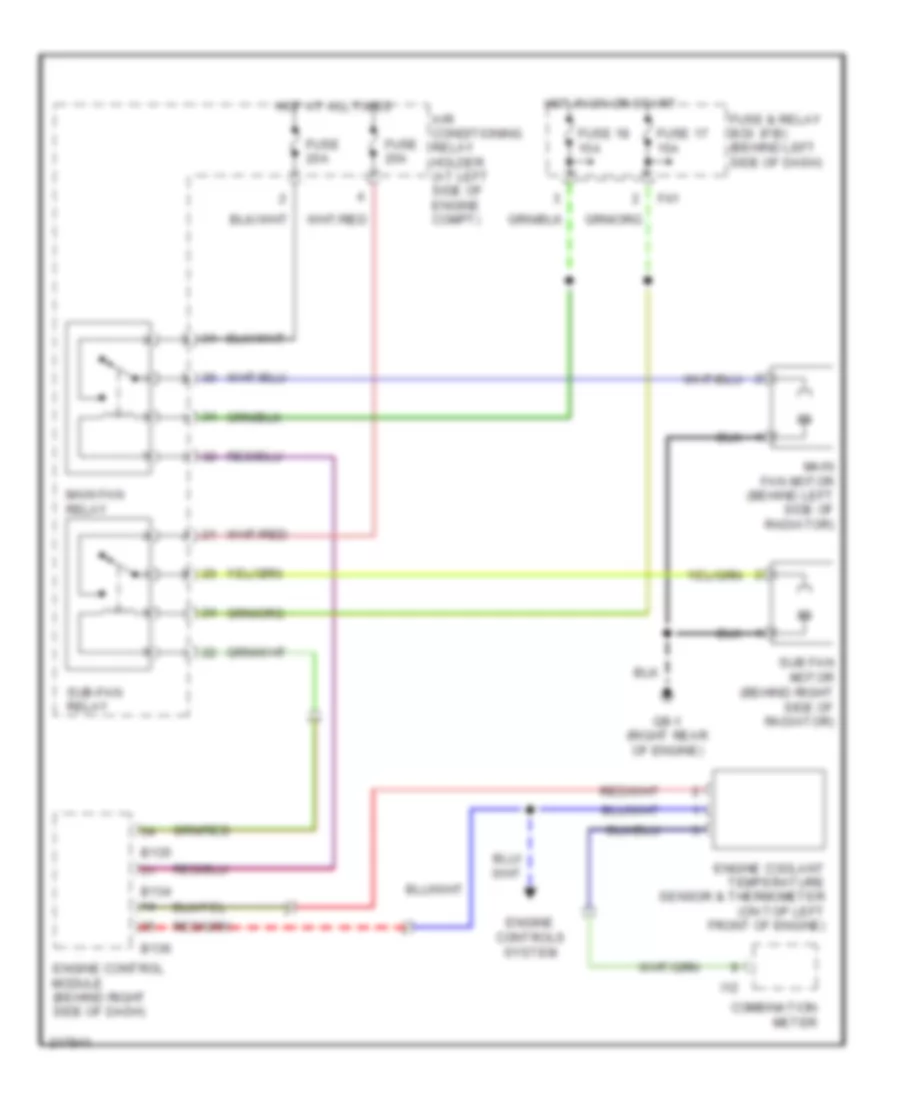 2 5L Cooling Fan Wiring Diagram for Saab 9 2X Linear 2005