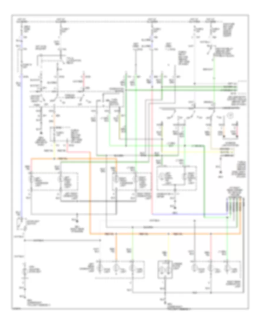 Exterior Lamps Wiring Diagram for Saab 9 2X Linear 2005