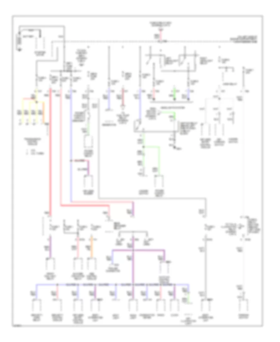 Power Distribution Wiring Diagram 1 of 4 for Saab 9 2X Linear 2005