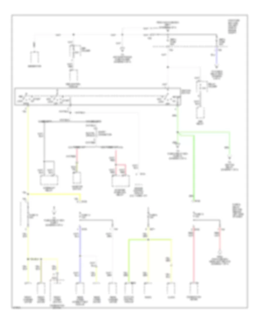 Power Distribution Wiring Diagram (2 of 4) for Saab 9-2X Linear 2005