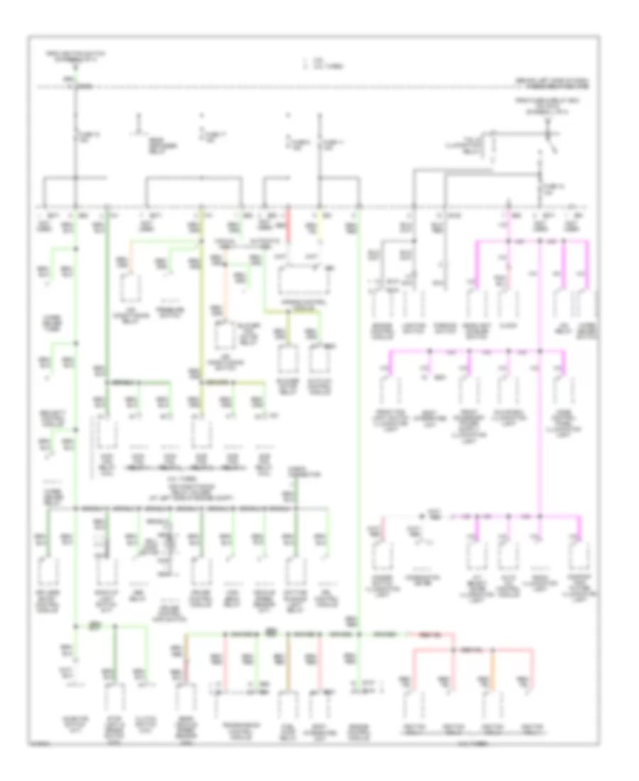Power Distribution Wiring Diagram (3 of 4) for Saab 9-2X Linear 2005