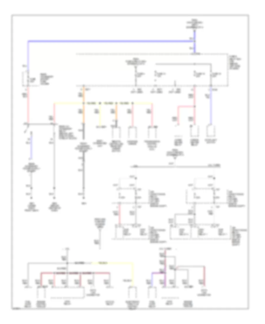 Power Distribution Wiring Diagram 4 of 4 for Saab 9 2X Linear 2005