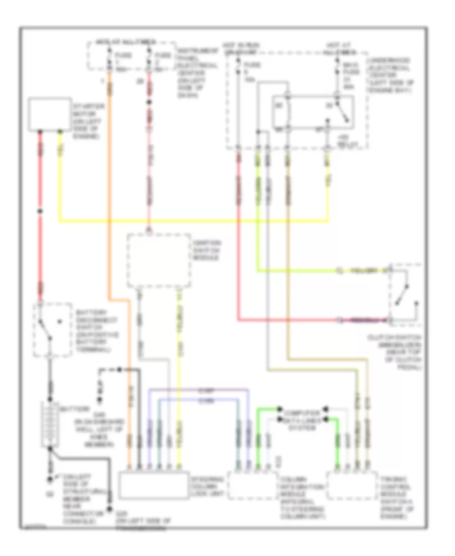 Starting Wiring Diagram M T for Saab 9 3 Arc 2005