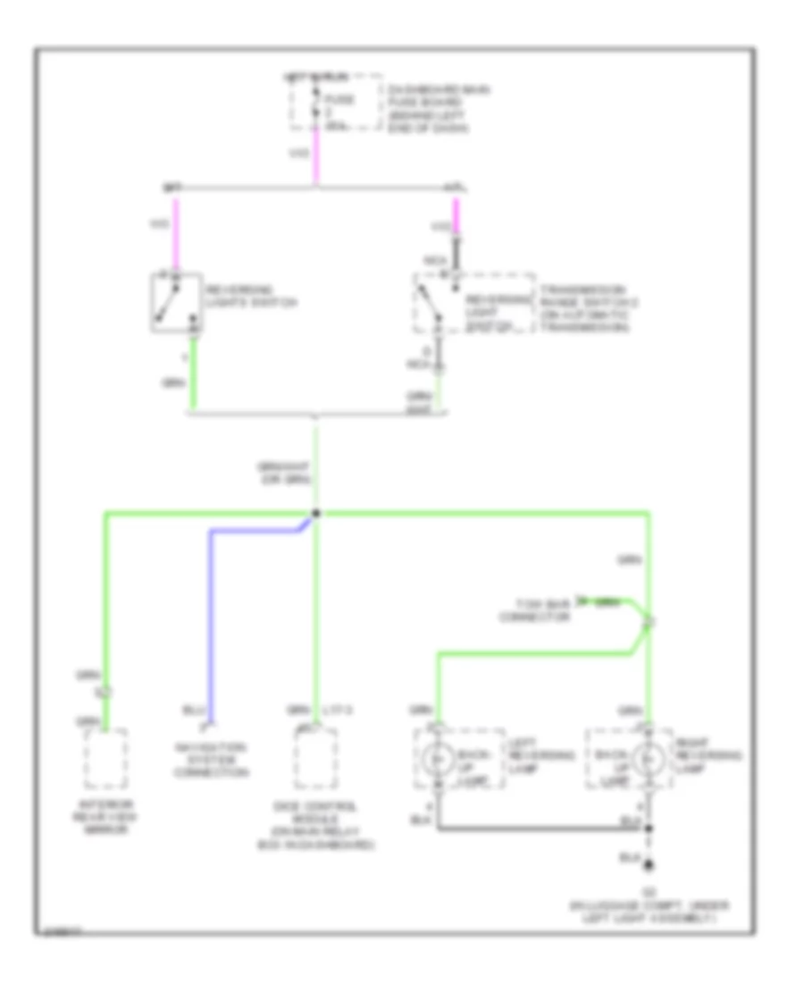Back up Lamps Wiring Diagram 4 Door for Saab 9 5 Arc 2005
